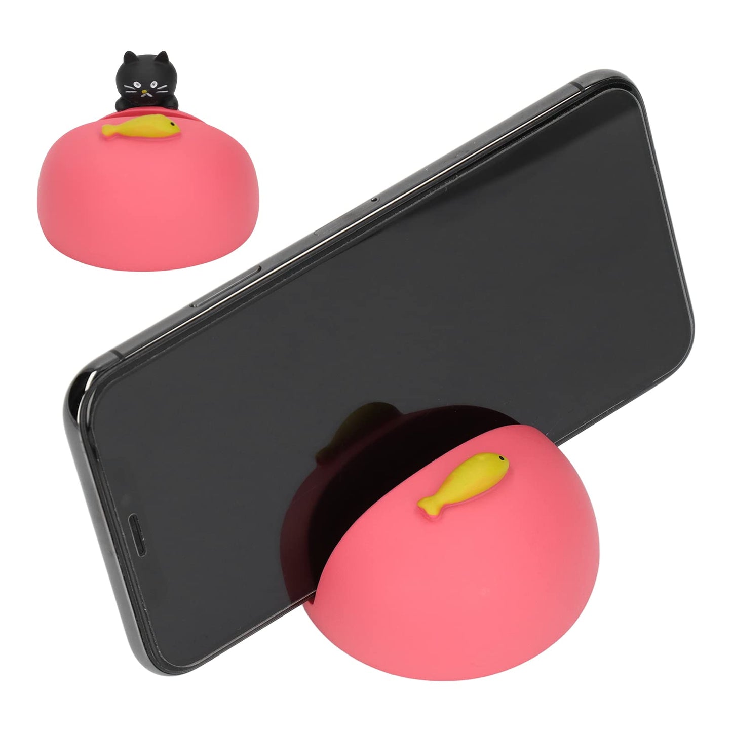 Cyrank Cute Cat Smartphone Stand Portable Phone Holder for Desk Smartphone Stand Animal Desk Phone Stand Cell Phone Stand for Desk