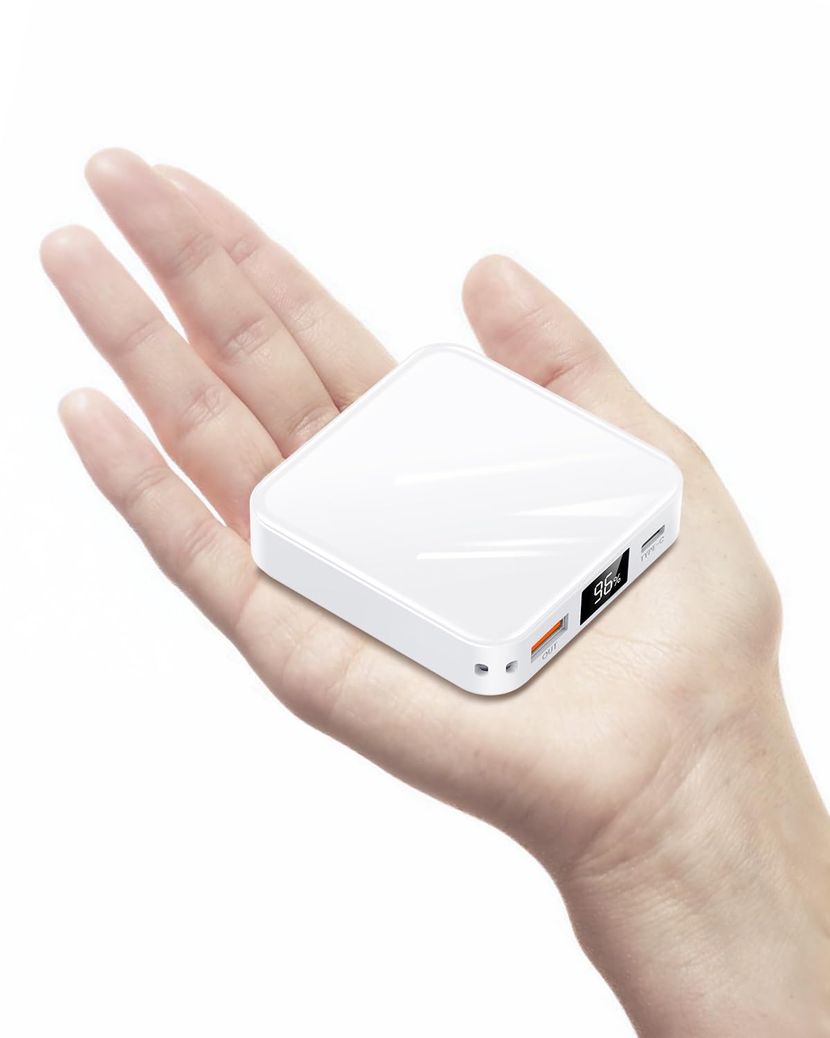 Kelaien 10000mAh Small Power Bank Mini Phone Portable Charger USB C Input/Output with Smart LED Display 30W Fast Charging Technology Battery Bank for iPhone iPadSamsung Android Phones Tablet