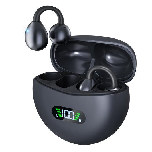 ANSTEN Open Ear Earbuds Open Ear Clip Wireless Earbuds Bluetooth 5.430H PlayOpen Ear HeadphonesLightweight ComfortSports Bone Conduction Earbuds for Fitness and Running
